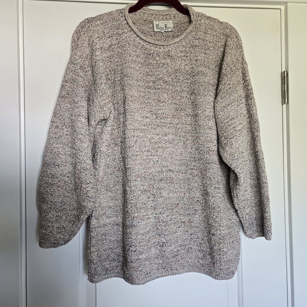 Reba Rose Women's Cream Crewneck Sweater